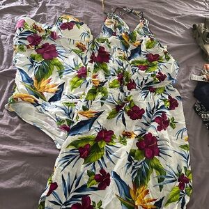 Tommy Bahama Floral Bikini - White and Purple with matching cover-up